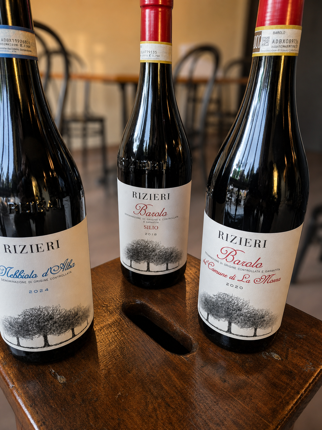 Rizieri-viner fra produsentbesøk i Italia